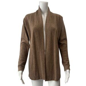 $350 NWT Vince Brown Camel Cashmere Trimless Open Cardigan Sweater size XS